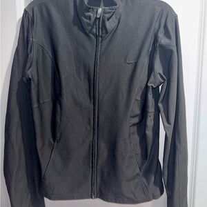 Women Nike Charcoal Dri-FIT Zip-Up Hoodie
